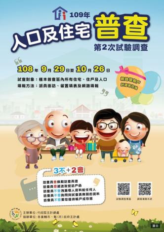 109年度人口及住宅普查地2次試驗調查