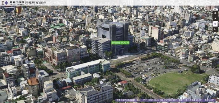 3D mesh 網格模型量測建築真實高度_0