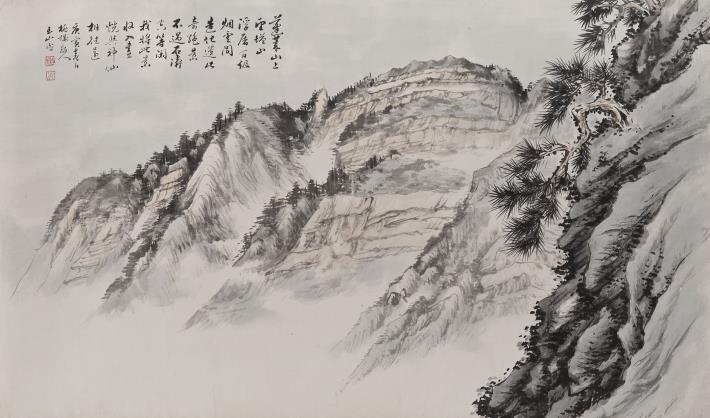 02林玉山《望塔山》1950年.JPG