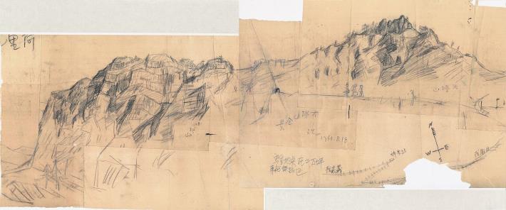 09林國治《阿里山全景速寫圖》1961年