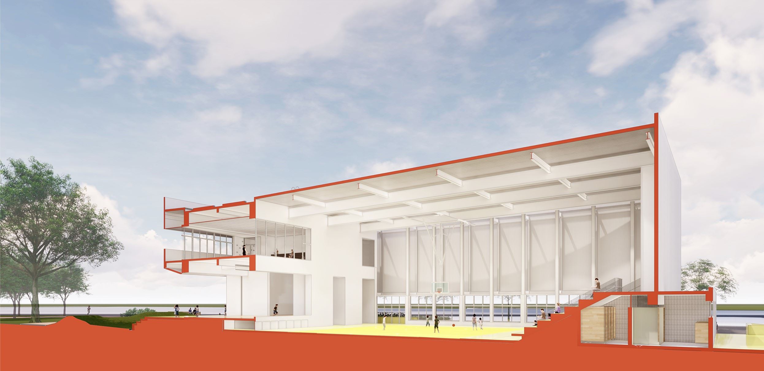 賴人碩建築師設計，嘉義市興安國小活動中心新建工程開工動土