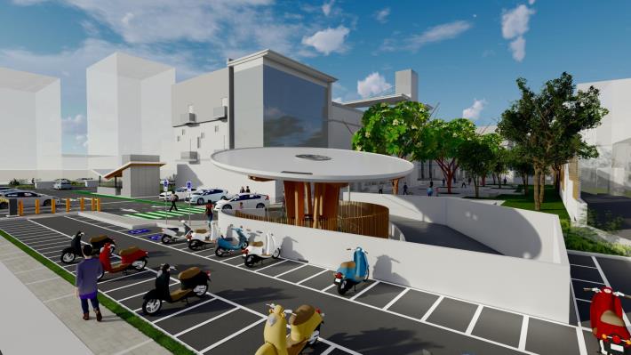 0_嘉市舊市公所地下停車場動土 斥資4 (1)