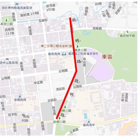 啟明路施工位置圖