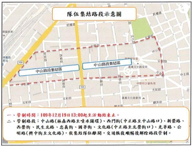 隊伍集結路段