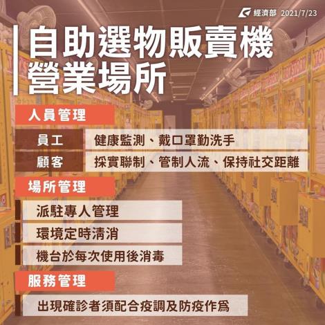 自助式選物販賣機解封條件20210726