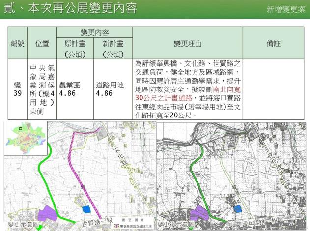 「許厝庄-海口寮路」為本次再公展重點之一