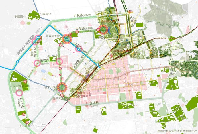 嘉義市林蔭道公園道願景圖
