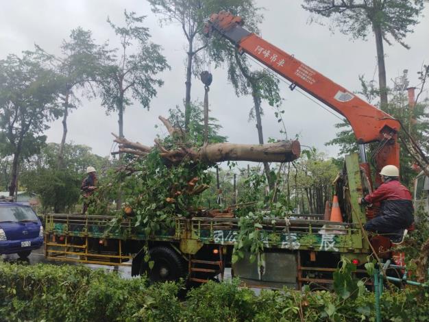 0_丹娜絲颱風重創嘉義市　市府啟動四階段復原行動 全市主要幹道全數恢復正常通行 (6)