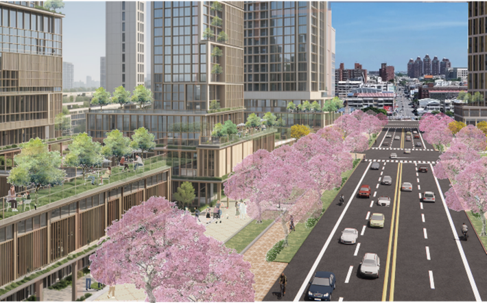 活力-設有觀景平台的新生路木構商業大街