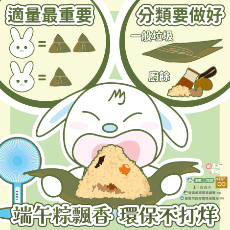 端午吃粽必看!粽葉綁繩丟錯罰6千 嘉義市環保局籲落實分類
