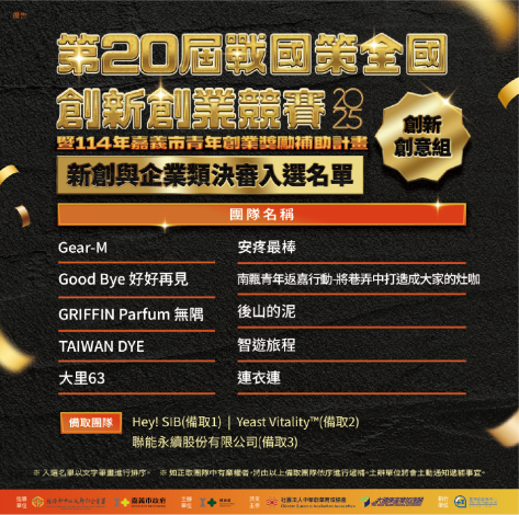 新創與企業類決審名單