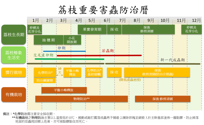 荔枝重要害蟲防治曆