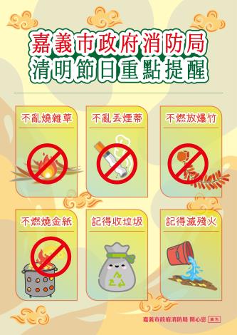 清明期間防火宣導海報
