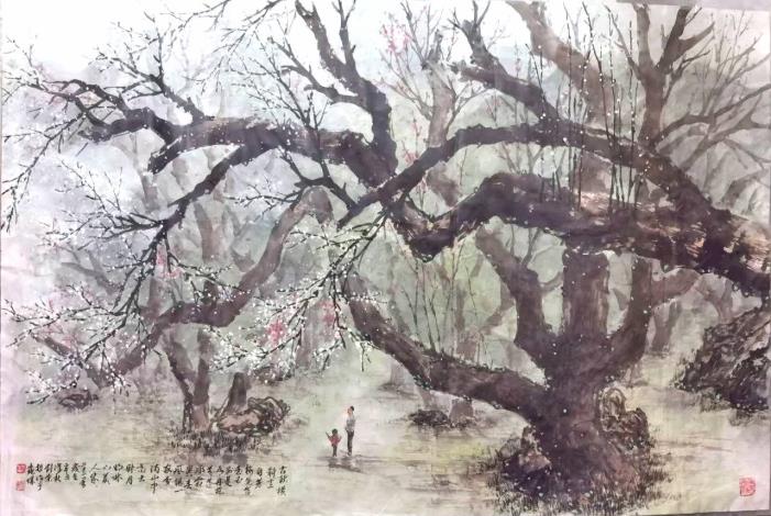 作品名稱-古幹橫斜意