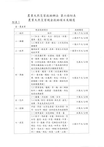 110年8月西南氣流天然災害救助金1