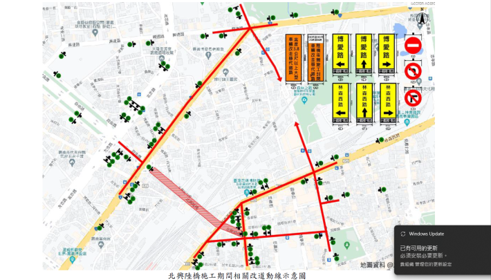 1150702公告-北興陸橋施工期間改道