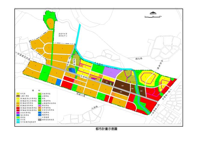 嘉義市北港路兩側土地產業發展專區細部計畫示意圖