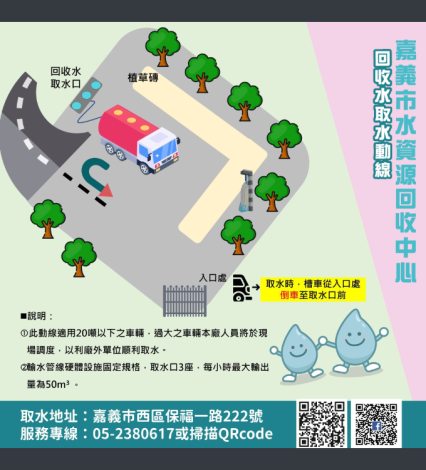 嘉義市水資源回收中心(回收水取水動線)