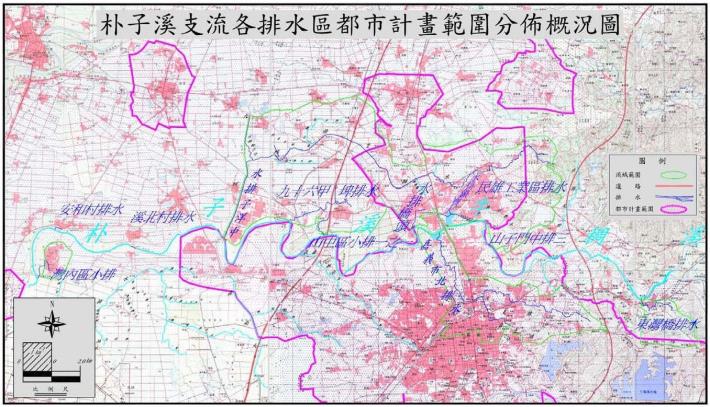 朴子溪支流排水系統規劃98.06