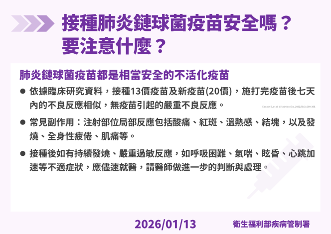 0113 1150115起成人肺炎鏈球菌疫苗升級-2安全性