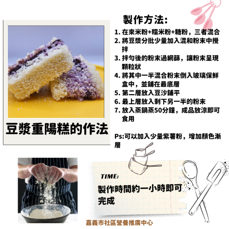 豆漿重陽花糕的製作方法