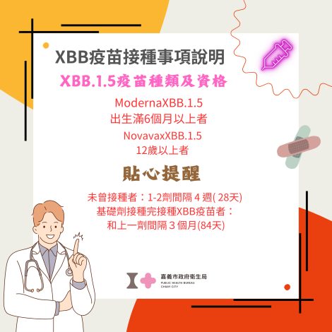 XBB.1.5接種說明暨注意事項