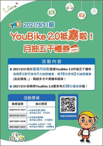 YouBike月抽五千禮券