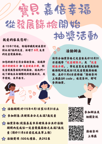 0717-嘉義市寶貝嘉倍幸福從發展篩檢開始抽獎活動