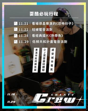 嘉義酷 .ᐟ.ᐟ 𝘾𝙃𝙄𝘼𝙔𝙄 𝘾𝙍𝙀𝙒 ​ 5 個 玩嘉義市的新提案-03