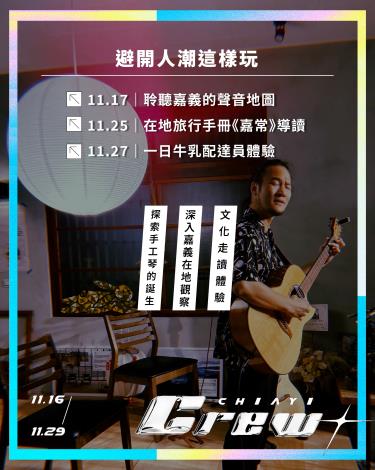 嘉義酷 .ᐟ.ᐟ 𝘾𝙃𝙄𝘼𝙔𝙄 𝘾𝙍𝙀𝙒 ​ 5 個 玩嘉義市的新提案-04