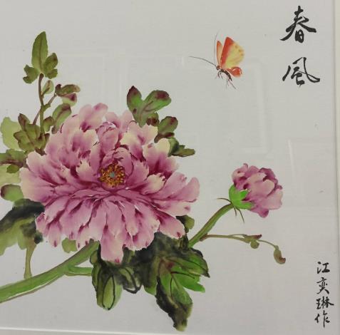 「花語繽紛」楊淑容花卉彩墨畫師生聯展-4