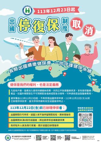 健保取消出國停復保