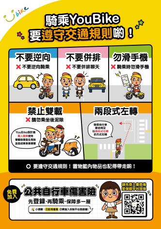 嘉義市YouBike騎乘安全宣導海報
