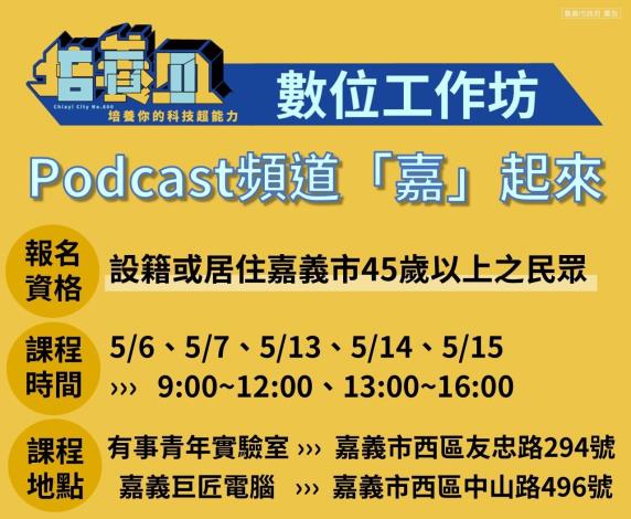 數位工作坊-Podcast頻道嘉起來_1