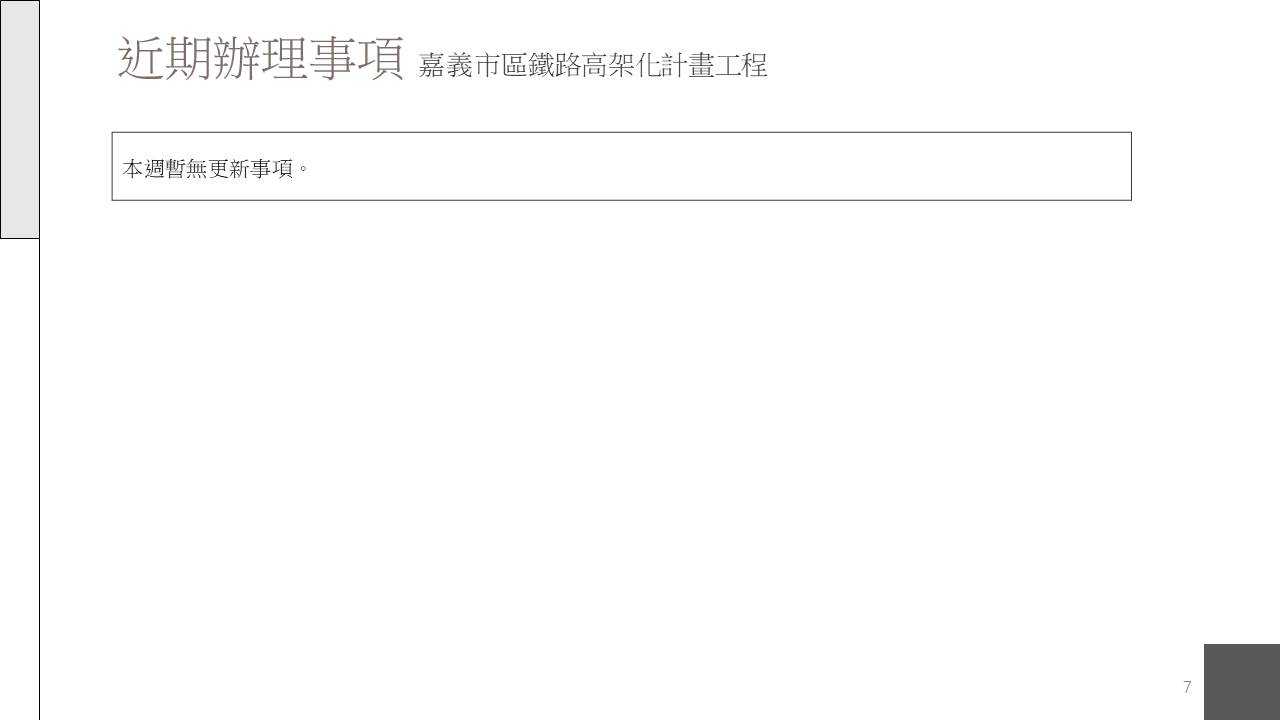 嘉義市鐵路高架化計畫即時資訊